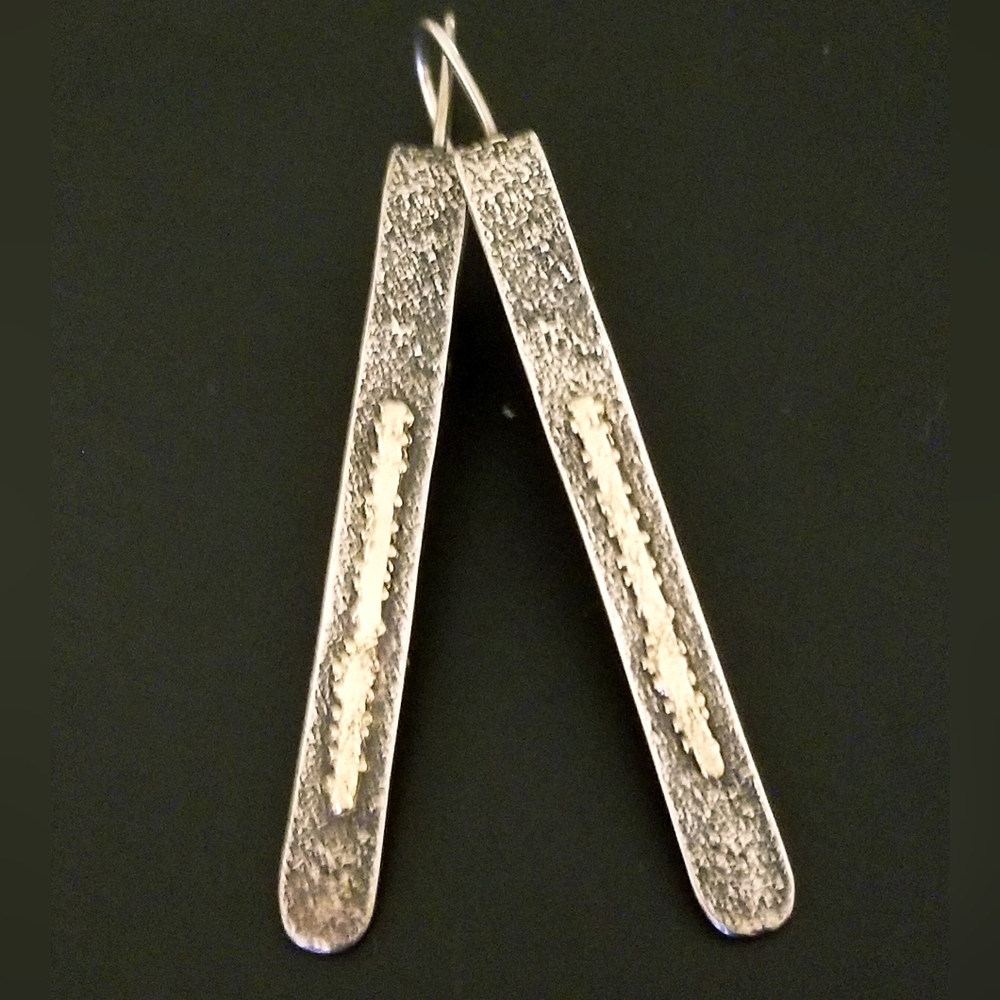 Rare Silpada Sterling Silver & 9k Gold Earrings - Picture 2 of 10